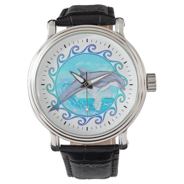 Dolphin Maori Sun Horloge (Voorkant)