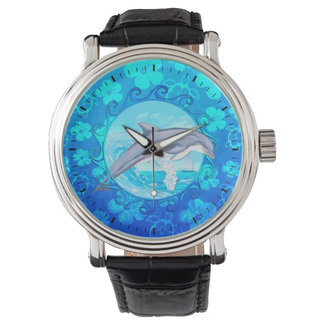 Dolphin Maori Sun Horloge (Voorkant)