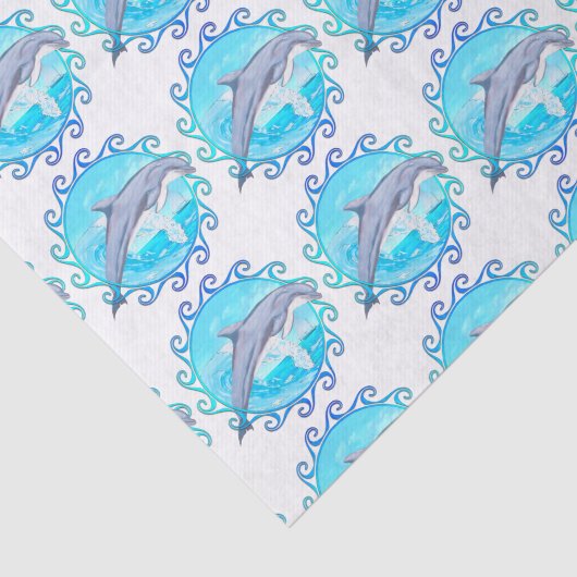 Dolphin Maori Sun Tissuepapier (Detail)