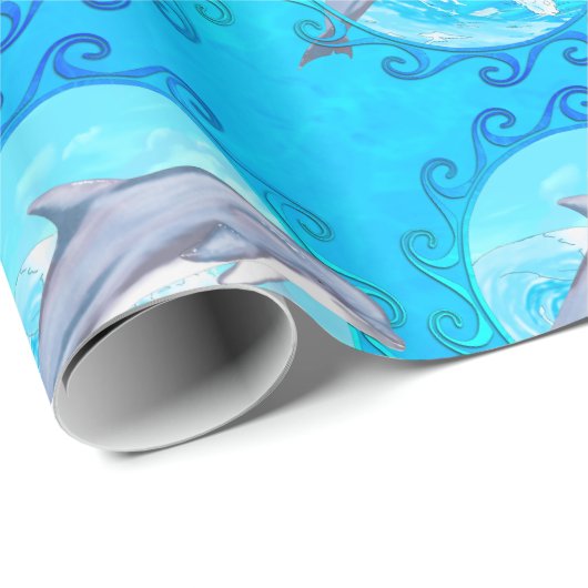 Dolphin Maori Sun-verlooppapier Cadeaupapier (Rol Hoek)