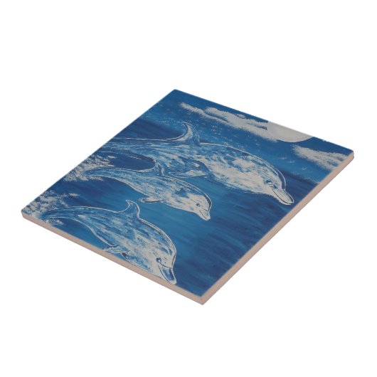 Dolphin Midnight Swim Tegeltje (Zijkant)