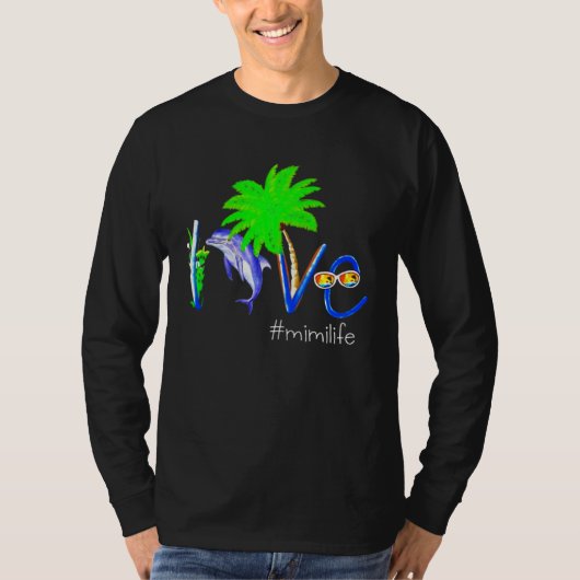 Dolphin Mimilife  Coconut Dolphin And Beach Campin T-shirt (Voorkant)