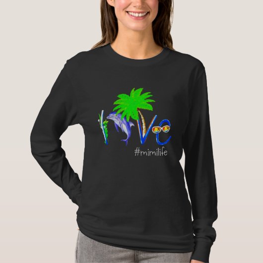 Dolphin Mimilife  Coconut Dolphin And Beach Campin T-shirt (Voorkant)