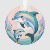 Dolphin Mom and Baby Ornament (achterkant)