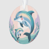 Dolphin Mom and Baby Ornament (voorkant)