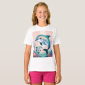 Dolphin Mom and Baby T-shirt (Voorkant volledig)