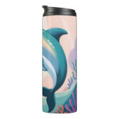 Dolphin Mom and Baby Thermosbeker (Geroteerd rechts)