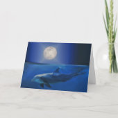 Dolphin Moon en Universe Birthday Kaart (Voorkant)