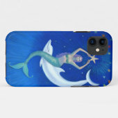 Dolphin Moon Mermaid Fantasy Art iPhone 5 Hoesje (Achterkant (horizontaal))