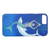 Dolphin Moon Mermaid Fantasy Art iPhone 7 hoesje (Achterkant (Horizontaal))