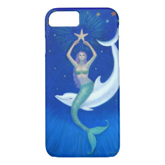 Dolphin Moon Mermaid Fantasy Art iPhone 7 hoesje
