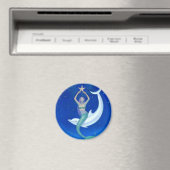 Dolphin Moon Mermaid Magneet (Insitu (Vaatwasser))