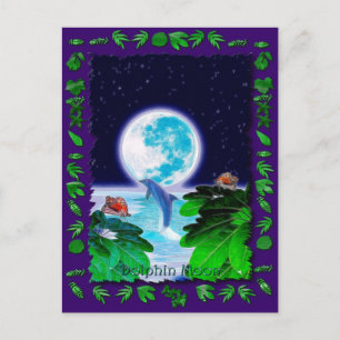 DOLPHIN MOON Paradise Art-serie Briefkaart