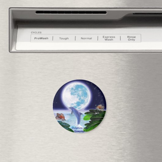 DOLPHIN MOON Paradise Art-serie Magneet (Insitu (Vaatwasser))