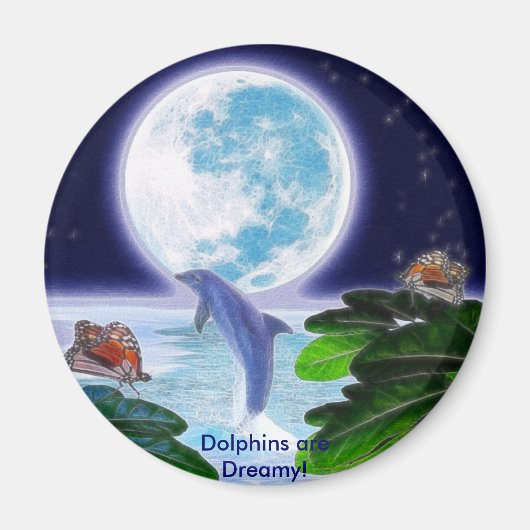 DOLPHIN MOON Paradise Art-serie Magneet (Voorkant)