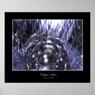 Dolphin Moon Poster