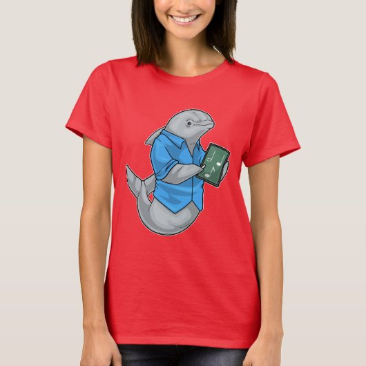Dolphin Music Teacher Music notes T-shirt (Voorkant)