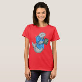 Dolphin Music Teacher Music notes T-shirt (Voorkant volledig)