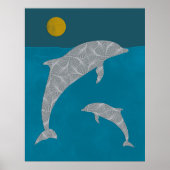 Dolphin Nautical Poster (Voorkant)