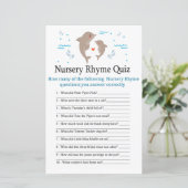 Dolphin Nursery Rhyme Quiz baby shower game (Staand voorkant)