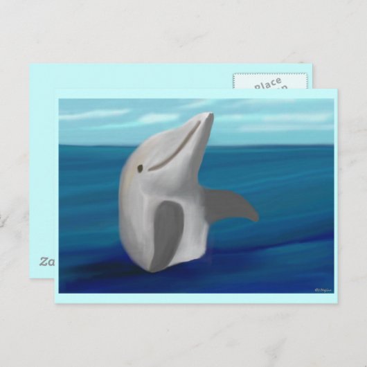 Dolphin Ocean Briefkaart (Voorkant / Achterkant)