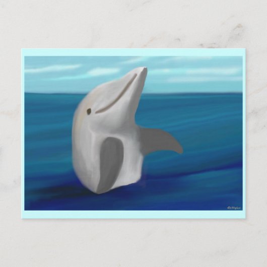 Dolphin Ocean Briefkaart (Voorkant)