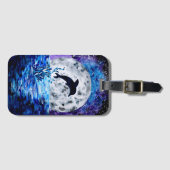 Dolphin Ocean en Moon Bagagelabel (Voorkant (horizontaal))