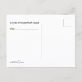 Dolphin Ocean Math Coloring Postcard Briefkaart (Achterkant)