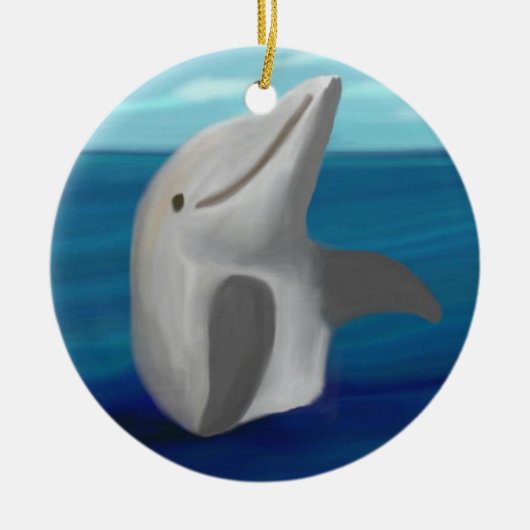 Dolphin Ocean Ornaments Keramisch Ornament (Voorkant)