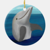 Dolphin Ocean Ornaments Keramisch Ornament (Achterkant)