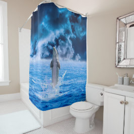 Dolphin Ocean Storm Shower Curtain Douchegordijn
