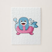 Dolphin on Bathtub Legpuzzel (Verticaal)