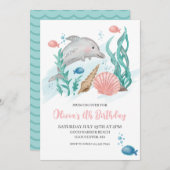 Dolphin onder de uitnodiging van het Zee van de ve (Voorkant / Achterkant)