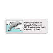 Dolphin op de etiketten van het Adres van de Terug (Voorkant)
