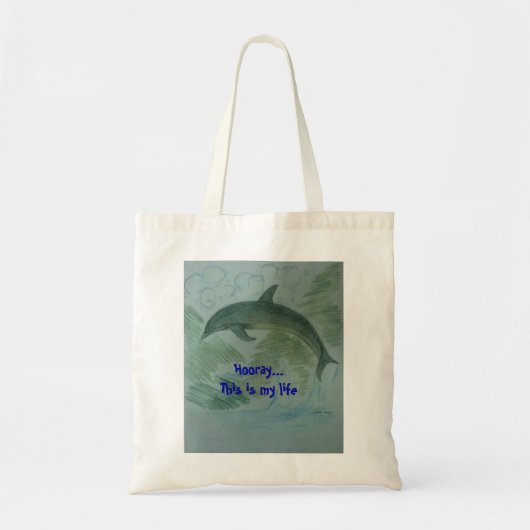 Dolphin op haar plaats tote bag (Voorkant)