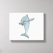 Dolphin op Hip Hop Dance Dab Canvas Afdruk (Voorkant)