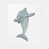 Dolphin op Hip Hop Dance Dab Fleece Deken (Voorkant)