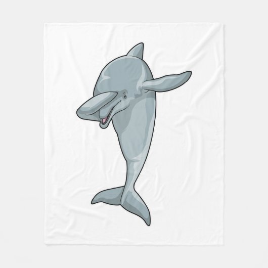 Dolphin op Hip Hop Dance Dab Fleece Deken (Voorkant)