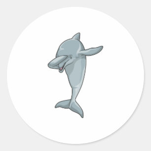 Dolphin op Hip Hop Dance Dab Ronde Sticker