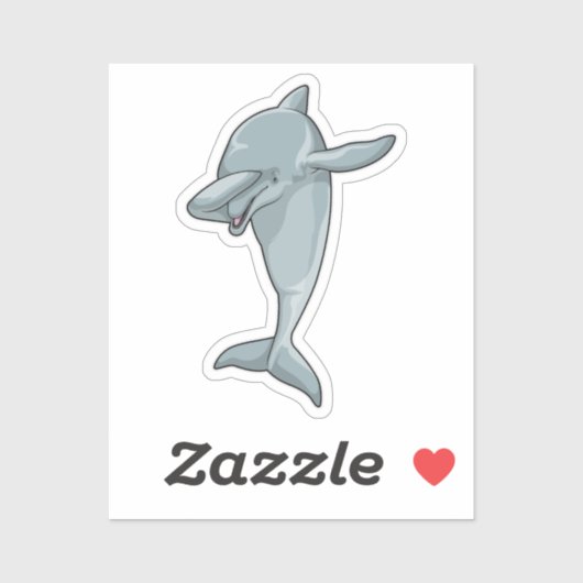 Dolphin op Hip Hop Dance Dab Sticker (Vel)