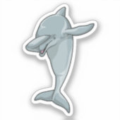 Dolphin op Hip Hop Dance Dab Sticker (Voorkant)