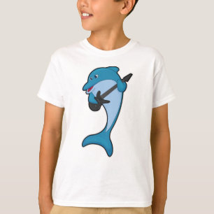 Dolphin op Music met Guitar T-shirt