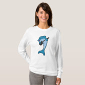 Dolphin op Music met Guitar T-shirt (Voorkant volledig)