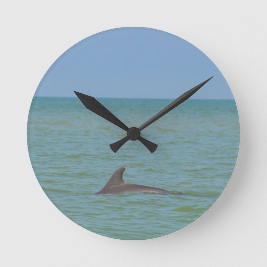 Dolphin op Sanibel Ronde Klok (Voorkant)
