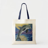 Dolphin op volle maan tote bag (Voorkant)