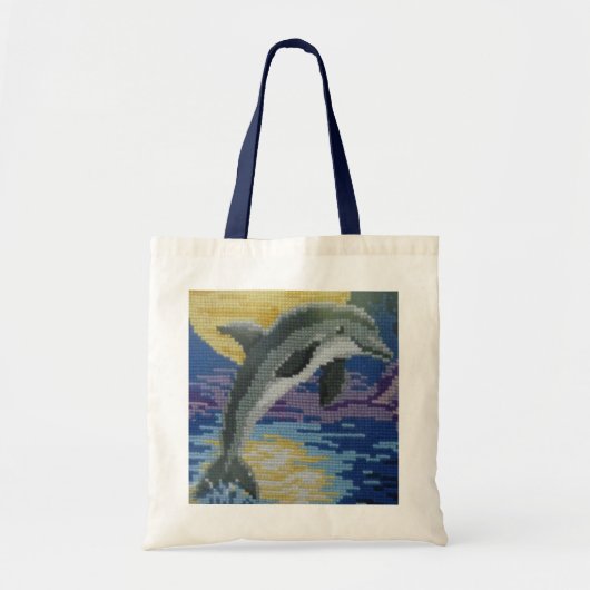 Dolphin op volle maan tote bag (Voorkant)