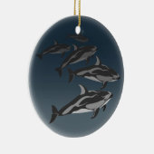 Dolphin Ornament, persoonlijk aangepast Dolphin Ar Keramisch Ornament (Rechts)