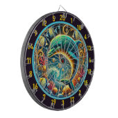 Dolphin Paradise Dartboard: Kustflair Dartbord (Voorkant Links)
