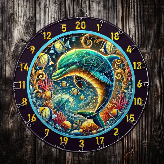 Dolphin Paradise Dartboard: Kustflair Dartbord