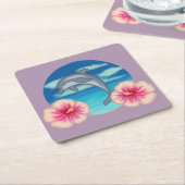Dolphin Paradise Kartonnen Onderzetters (Schuin)